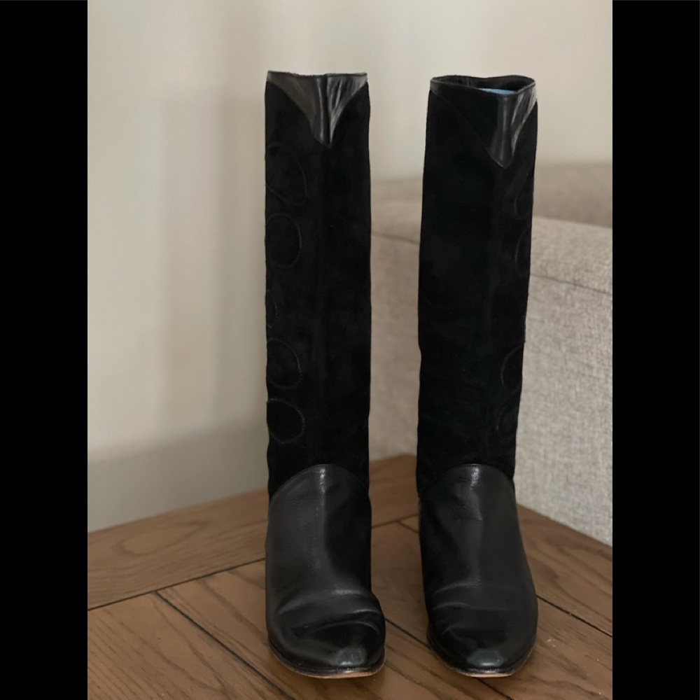 Chantal Women Leather Boots size 5 Black